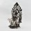 Hand Made Silver Plated Copper in Oxidation Finish 13.5" Maitreya - The Future Buddha Statue