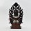 Hand Made Silver Plated Copper in Oxidation Finish 13.5" Maitreya - The Future Buddha Statue