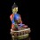 Hand Made  Copper Alloy, Hand Painted with 24 Karat Gold Gilded and Hand Painted Face 13.5" Medicine Buddha Menla Statue