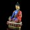 Hand Made  Copper Alloy, Hand Painted with 24 Karat Gold Gilded and Hand Painted Face 13.5" Medicine Buddha Menla Statue