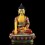 Hand Made Copper Alloy, Hand Painted with 24 Karat Gold Gilded and Hand Painted Face 13.5" Shakyamuni Buddha Tomba Statue