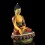 Hand Made Copper Alloy, Hand Painted with 24 Karat Gold Gilded and Hand Painted Face 13.5" Shakyamuni Buddha Tomba Statue