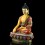 Hand Made Copper Alloy, Hand Painted with 24 Karat Gold Gilded and Hand Painted Face 13.5" Shakyamuni Buddha Tomba Statue