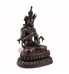 Hand Made Copper Alloy in Oxidation Finish 18.5" Vajrasattva / Dorjesempa Statue