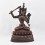 Hand Made Oxidized Copper Alloy 13.75" Manjushri / Jambiyang Statue