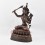 Hand Made Oxidized Copper Alloy 13.75" Manjushri / Jambiyang Statue