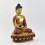 Hand Made Copper Alloy with Partly Gold Gilded 13.25" Amitabha Buddha Opame Statue