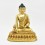 Hand Made Copper Alloy with 24 Karat Gold Gilded with Hand Painted Face 8.25" Medicine Buddha Statue