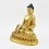 Hand Made Copper Alloy with 24 Karat Gold Gilded with Hand Painted Face 8.25" Medicine Buddha Statue