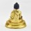 Hand Made Copper Alloy with 24 Karat Gold Gilded with Hand Painted Face 8.25" Medicine Buddha Statue