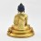 Hand Made Copper Alloy with Gold Gilded with Hand Painted Face 8.75" Shakyamuni Buddha Statue 