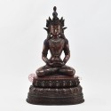 Hand Made Copper Alloy in Oxidation Finish 13.75" Aparmita / Amitayus / Tsepame Statue