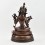 Hand Made Copper Alloy in Oxidation Finish 14" White Tara / Dholkar Statue