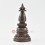 Hand Made Oxidized Copper Alloy 7.75" Kadam Style Stupa