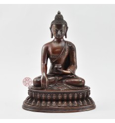 Hand Made Copper Alloy in Oxidation Finish 8.5" Shakyamuni Buddha / Tomba Statue