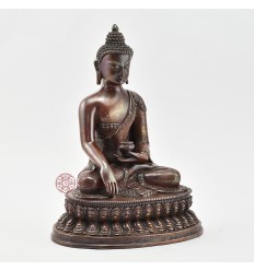 Hand Made Copper Alloy in Oxidation Finish 8.5" Shakyamuni Buddha / Tomba Statue