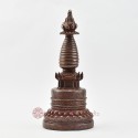 Hand Made Copper Alloy in Oxidation Finish 11.5" Kadam Style Stupa / Chorten / Chaitya