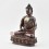 Hand Made Oxidized Copper Alloy 8.75" Amitabha Buddha Statue