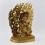 Hand Carved 24 Karat Gold Gilded Hand Painted Face Tibetan Buddhist Vajrapan Copper  Statue