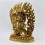 Hand Carved 24 Karat Gold Gilded Hand Painted Face Tibetan Buddhist Vajrapan Copper  Statue