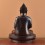 Hand Made Oxidized Copper Alloy 9" Amitabha/Amida Opame Buddha  Statue 