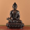 Hand Made Lost Wax Method Copper Alloy 8.5" Medicine Buddha Statue From Nepal