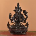 Handcrafted Tibetan Buddhist Chenrezig / Four Armed Avalokiteshvara Statue