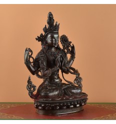 Handcrafted Tibetan Buddhist Chenrezig / Four Armed Avalokiteshvara Statue