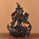 Handcrafted Tibetan Buddhist Green Tara / Dholma Copper Statue