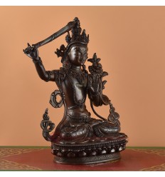 Handcrafted Tibetan Buddhist Manjushri / Jambiyang Copper Statue 