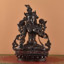 Handcrafted Tibetan Buddhist  White Tara / Dholkar Copper Statue