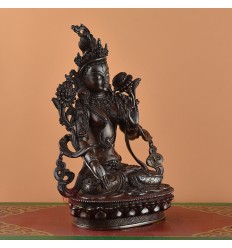 Handcrafted Tibetan Buddhist  White Tara / Dholkar Copper Statue