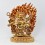 Hand Made Copper Alloy with Fully Gold Gilded 12.5" Black Mahakala Statue