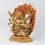 Hand Made Copper Alloy with Fully Gold Gilded 12.5" Black Mahakala Statue