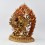 Hand Made Copper Alloy with 24 Karat Gold Gilded and Hand Painted Face 13.25" Kalachakra Statue 