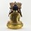 Tibetan Buddhist Copper Alloy with Gold Gilded, Hand Painted Face 19" Shakyamuni Buddha Statue