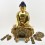 Tibetan Buddhist Copper Alloy with Gold Gilded, Hand Painted Face 19" Shakyamuni Buddha Statue