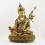 Tibetan Buddhist Copper Alloy with Gold Gilded, Hand Painted Face  19.75" Guru Rinpoche Statue