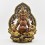 Tibetan Buddhist Gold Gilded Copper Alloy in Oxidation Finish 14" Yellow Dzambhala Statue