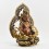 Tibetan Buddhist Gold Gilded Copper Alloy in Oxidation Finish 14" Yellow Dzambhala Statue