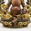 Tibetan Buddhist Gold Gilded Copper Alloy in Oxidation Finish 14" Yellow Dzambhala Statue