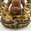 Tibetan Buddhist Gold Gilded Copper Alloy in Oxidation Finish 14" Yellow Dzambhala Statue