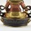 Tibetan Buddhist Gold Gilded Copper Alloy in Oxidation Finish 14" Yellow Dzambhala Statue