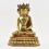 Hand Made  Copper Alloy with Gold Gilded, Hand Painted Face 10" Shakyamuni Buddha Statue