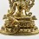 Tibetan Buddhist Copper Alloy with Gold Gilded, Hand Painted Face 21" Green Tara Statue