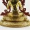 Tibetan Buddhist Copper Alloy with Gold Gilded, Hand Painted Face 21" Green Tara Statue