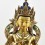 Tibetan Buddhist Copper Alloy with Gold Gilded, Hand Painted Face 21" Vajrasattva Statue