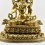 Tibetan Buddhist Copper Alloy with Gold Gilded, Hand Painted Face 21" Vajrasattva Statue