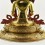 Tibetan Buddhist Copper Alloy with Gold Gilded, Hand Painted Face 20.5" Aparmita Statue