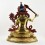 Tibetan Buddhist Copper Alloy with Gold Gilded, Hand Painted Face  20.5" Manjushri Statue